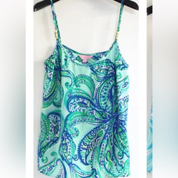 Lilly Pulitzer Silk Bamboo Skye Camisole Tank Top Womens XS - Picture 9 of 9